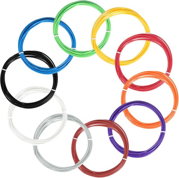 10 Colours 3D Pen PLA Filament Refills 1.75mm Printer Refill Pack 50m