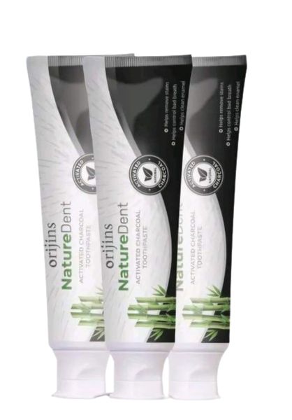 Orijins NatureDent Activated Charcoal Toothpaste(6 x 100ml)