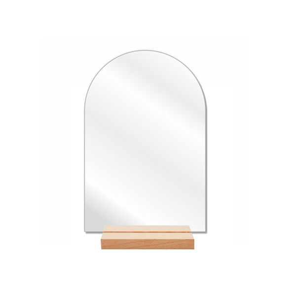 A6 Acrylic Blank Arch Blank Sign with Wooden Stand
