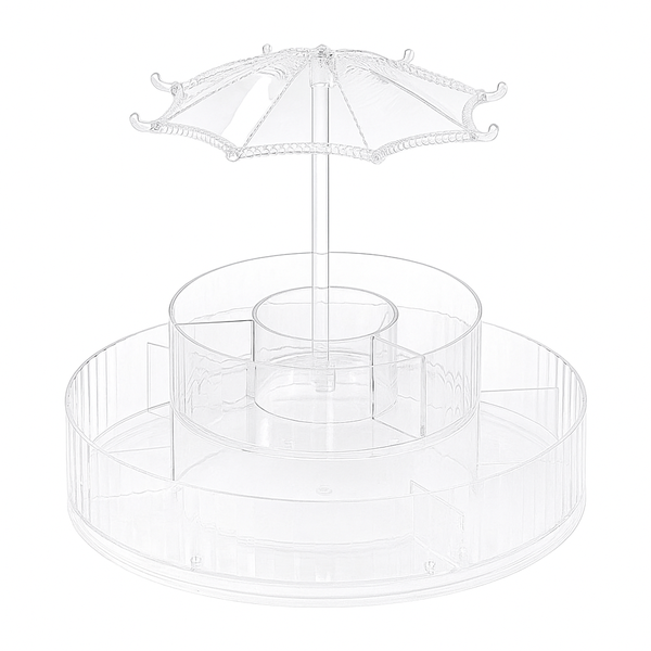 NALM 360 Rotating Makeup Storage Display, Clear Storage