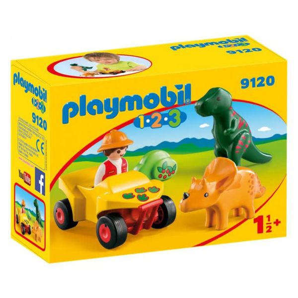 PlayMobil-1.2.3 Explorer with Dinosaur-9120