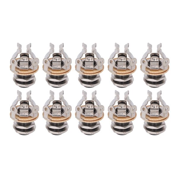 10 Pieces 1/4 Inch Guitar Mono Jack Dual Tension Tips