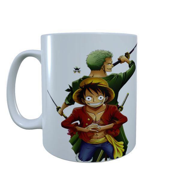 Luffy and Zoro Back to Back - One Piece Coffee Mug