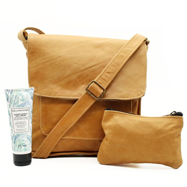 Minx Genuine Leather Gift Set Mini Huxley with Make-Up Pouch and Hand Cream