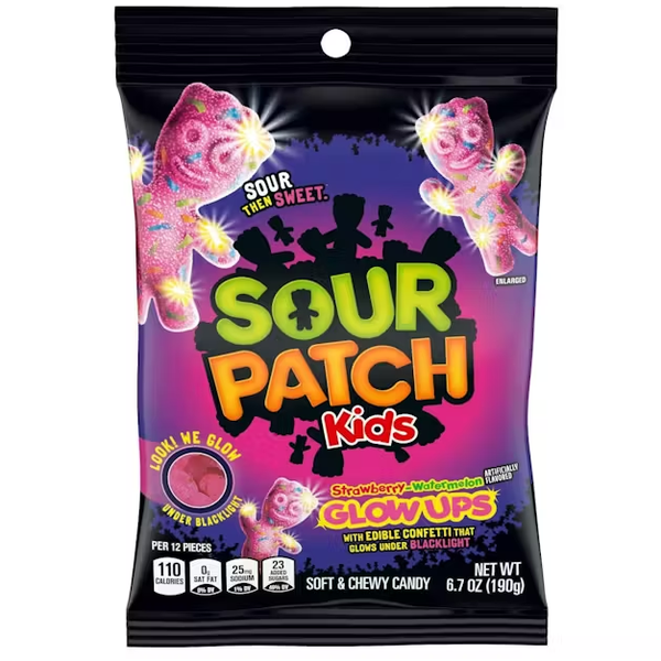 Sour Patch Kids Glow Ups - 102g Bag