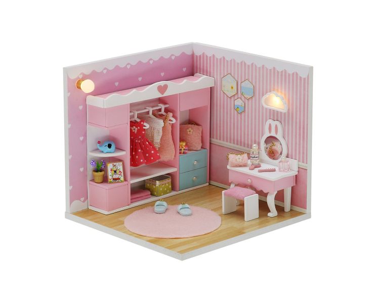 Pocohouze Lovely Dressing Room DIY Miniature House Kit