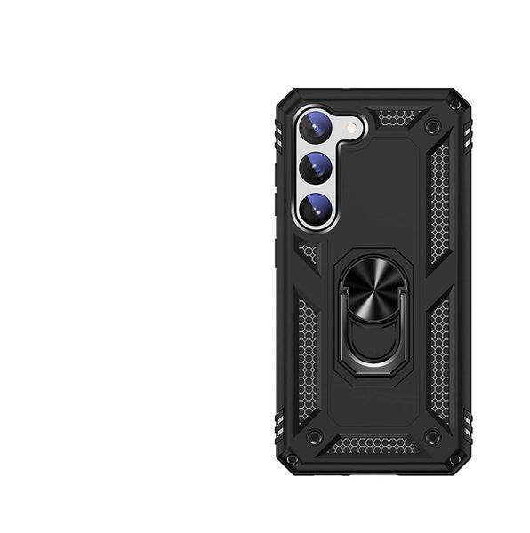 TUFF-LUV Rugged Case for Samsung Galaxy S23 Plus - Black (for charging - this phone use's a USB-C Port)