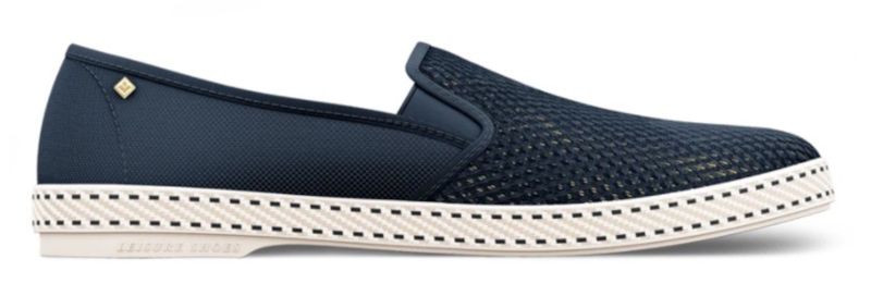 Rivieras Classic Canvas &amp; Mesh Slip-On - Navy