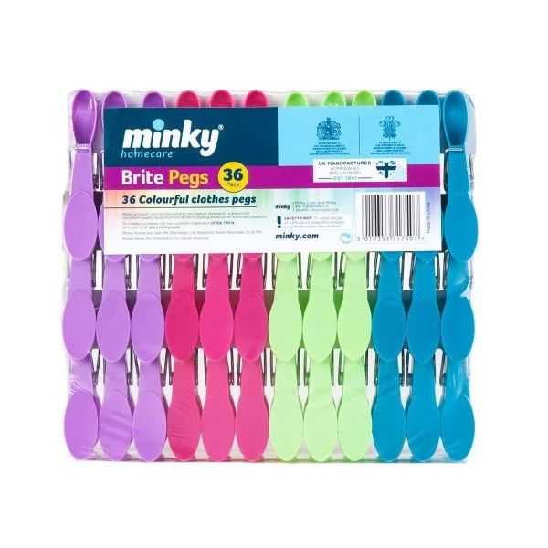 Minky Brites Clothes Pegs 36-Pack