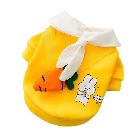 Dog Clothes Yellow Sweatshirt Carrot Autumn and Winter Style Image
