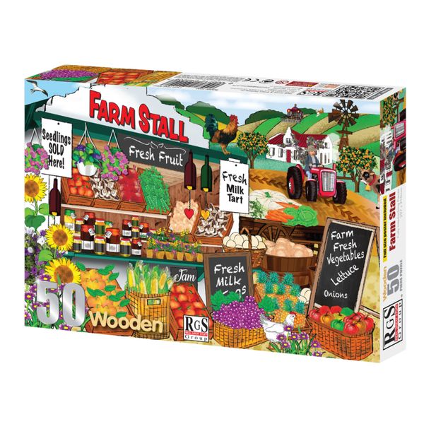 RGS Group Farm Stall 50 Piece Wooden Puzzle