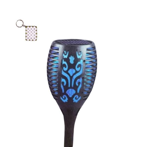FA-8116T Solar Powered Yellow And Blue Dual Flame Light And A Keyholder