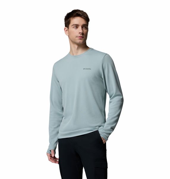 Columbia Men's Tech Trail Utility Warm Long Sleeve Crew Shirt Crushed Blue