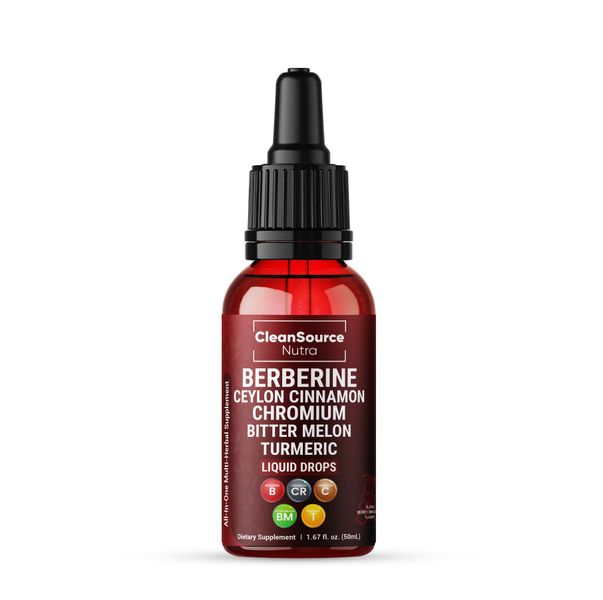 Berberine, Ceylon Cinnamon, Chromium, Bitter Melon &amp; Turmeric Liquid Drops