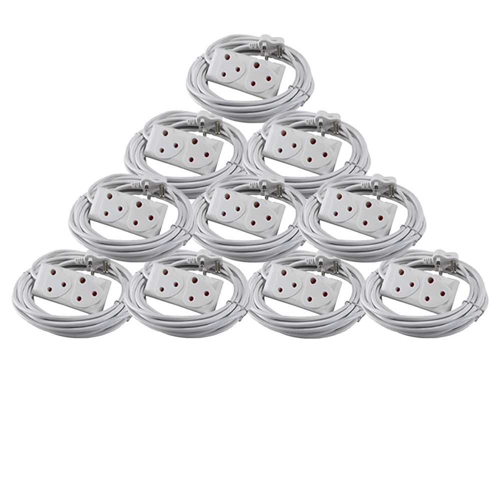 10m Extension Cord With A TwoWay MultiPlug Extension Lead Bulk 10