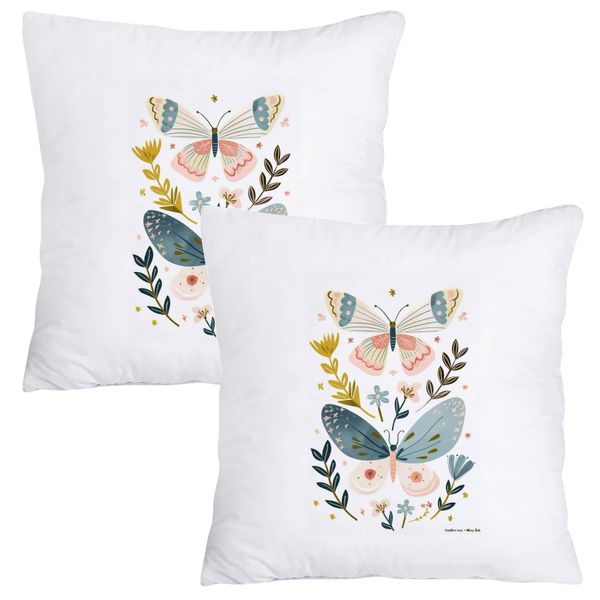 Scatter Cushion Cover Set - Butterflies and Flowers
