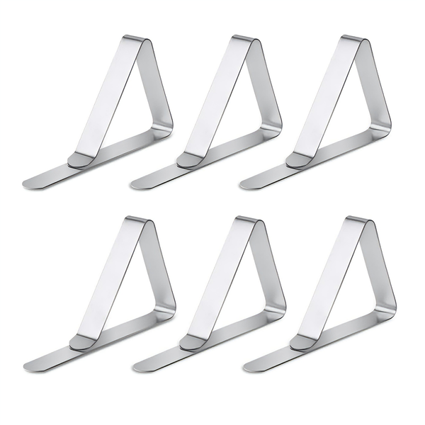 6Pcs Steel Tablecloth Clips Picnic Table Cloth Clips for Restaurant Picnic