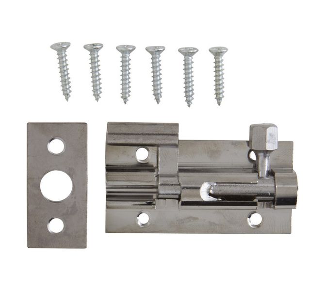50 mm Barrel Bolt Necked Chrome