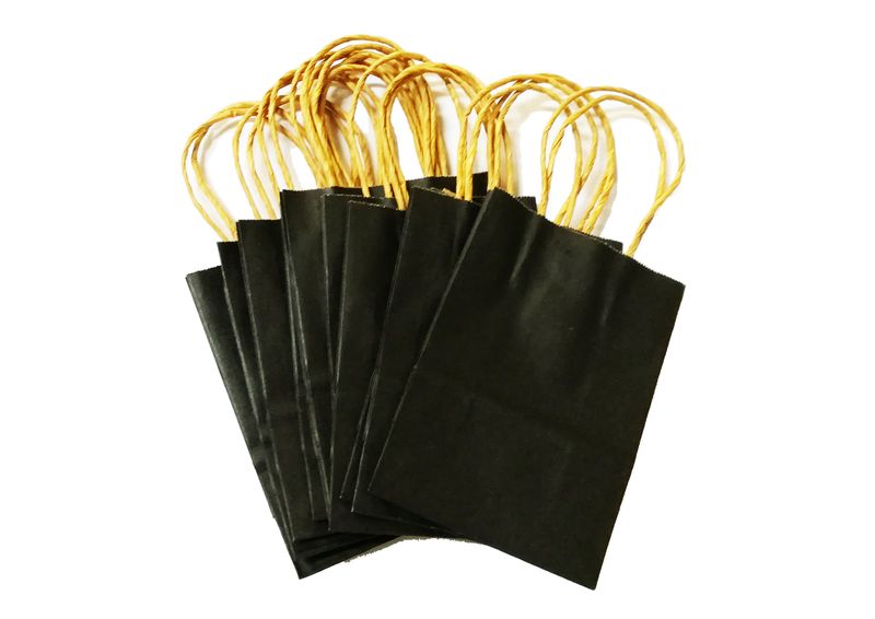 Bead cool -Gift Bag Bulk - Black - 15cm(H) by 11cm(L) by 6cm(W) - 12pcs