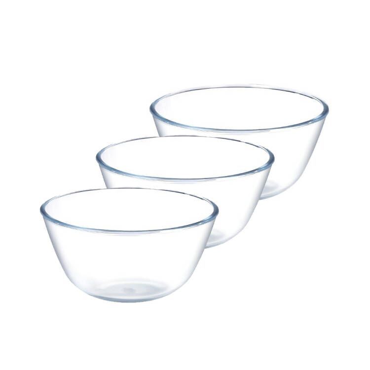 3 Piece Thickened transparent Bowl
