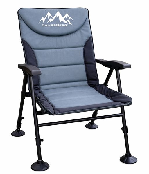 CampsBerg - Terrain Master Carp Chair for Fishing - Grey