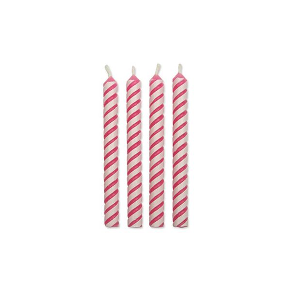 24pk Small Striped Candles Celebration Birthday Party Cake Decorating
