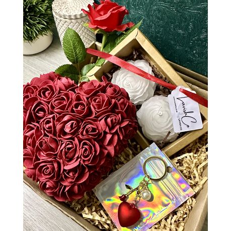 Luxury Love Gift Set - Rose Heart, Peony Candles & Romantic