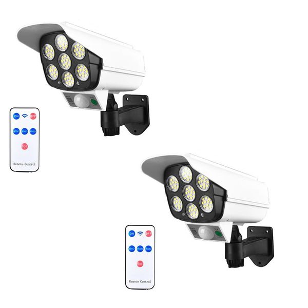 2-Piece 56 LED 3 Mode Sensor Solar Light Security Dummy Camera FA-CL56A-2