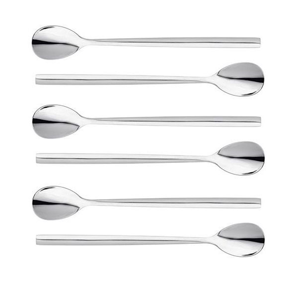 Soda Spoon 6pc Square Handle Stainless Steel