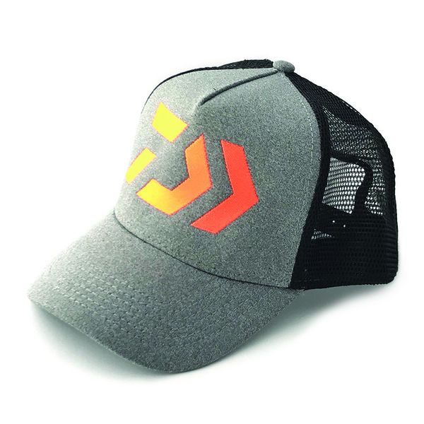 Daiwa Jersey Curve Peak Trucker Cap, Heather Grey