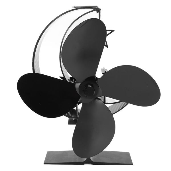 Four Blade Black Moon Star Fan Fast Warm Circula image