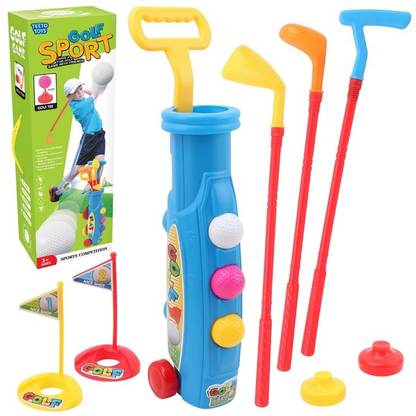 Kids Portable Golf Playset - Sports Game for Boys - Toys for Toddlers