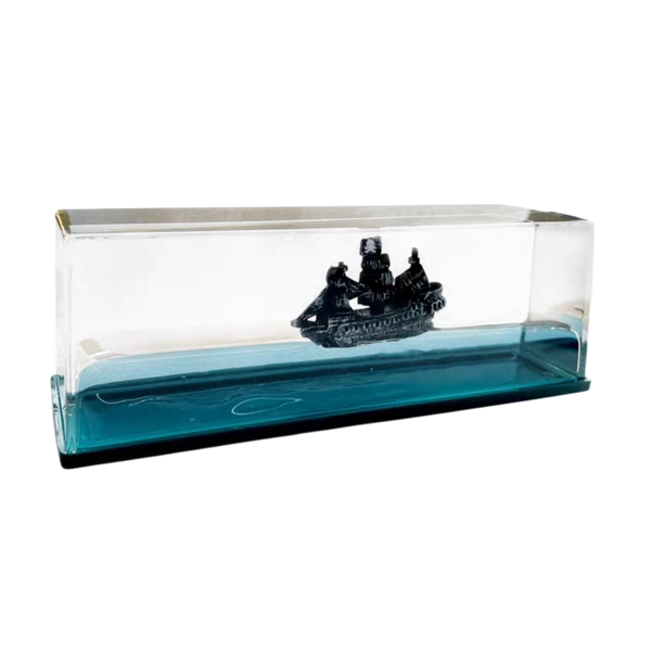 Black Pearl Drift Bottle Ornament &amp; Luminous Base