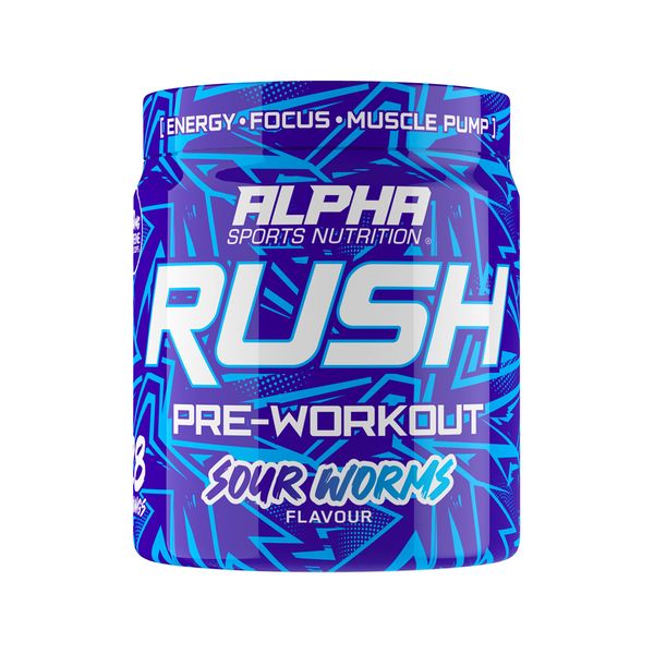 Alpha Sports Nutrition Rush Pre-Workout - Sour Worms - 252g