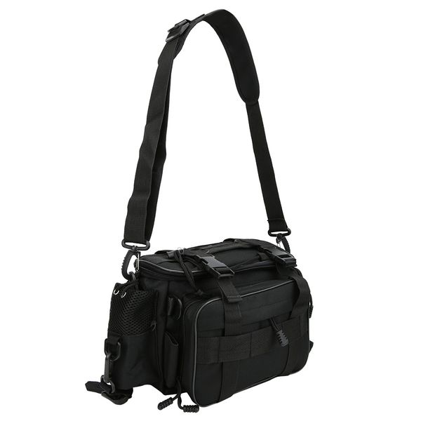 Fishing Bag Large Capacity Compatible with Outdoor Gear, Black