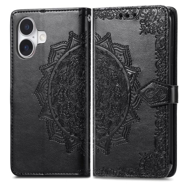 Leather Wallet Case Compatible With iPhone 16 Flip Cover