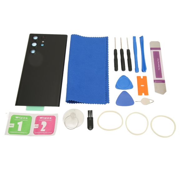 S22 Ultra Back Glass Black Kit