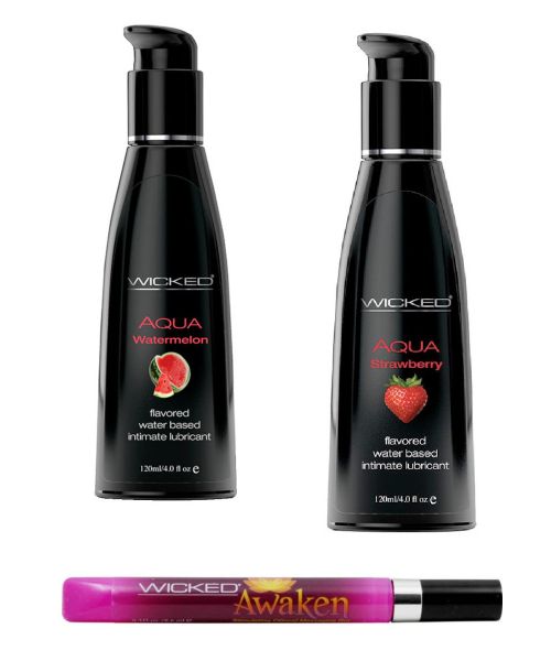 Wicked Adult Sensual Clitoral Gel w Strawberry &amp; Watermelon Lube Lubricants