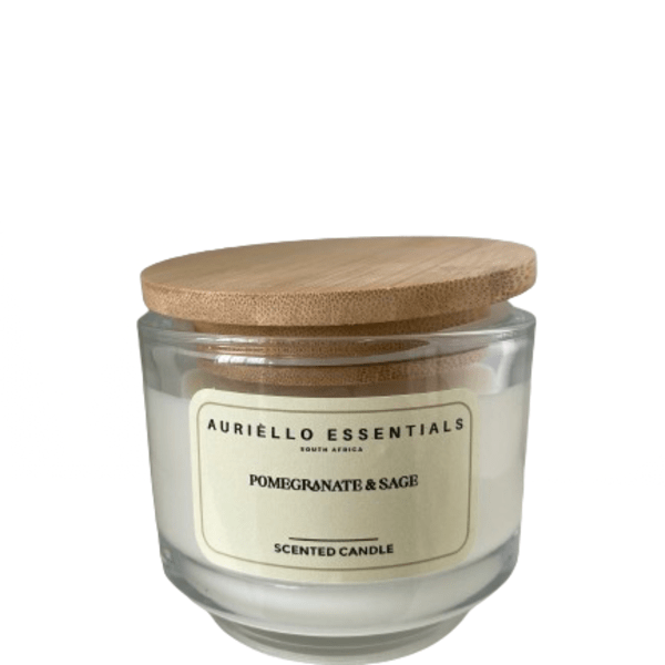 Auriello Essentials- Pomegranate &amp; Sage Scented Candle- 212ml