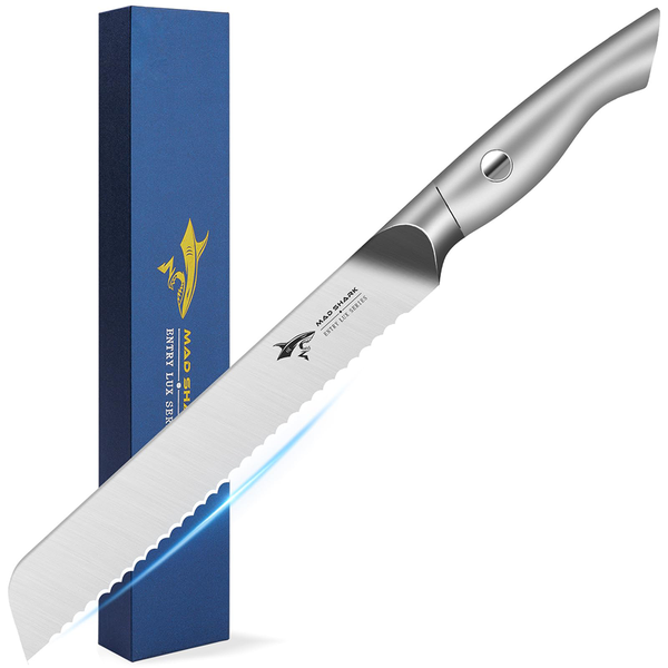 Topika -Bread Knife for Homemade Bread, 20.5cm Serrated 430 Stainless Steel