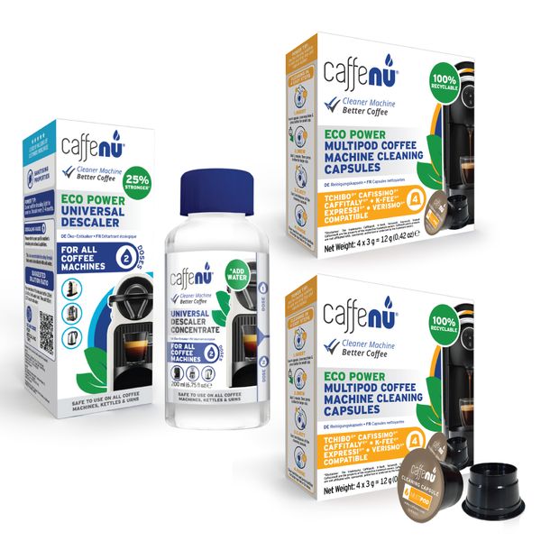 Caffenu Multipod Coffee Machine Cleaning Kit - Caffitaly &amp; K-fee compatible