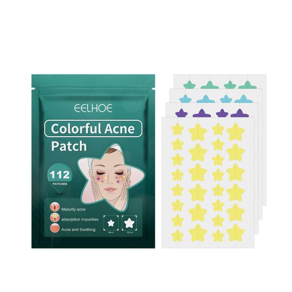 112-Pack Color Acne Patches - Repair Pimples Cover Blemishes Spot Treatment