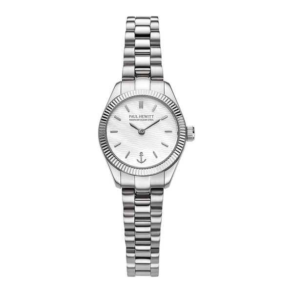 Paul Hewitt Women Petit Soleil Solar Watch White Dial Stainless Steel Strap