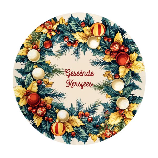 Christmas Holly Round Tablecloth