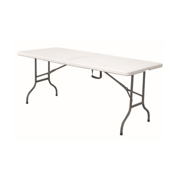 White 1.8m Byliable Folding Table 6ft Portable Heavy Duty Plastic Table