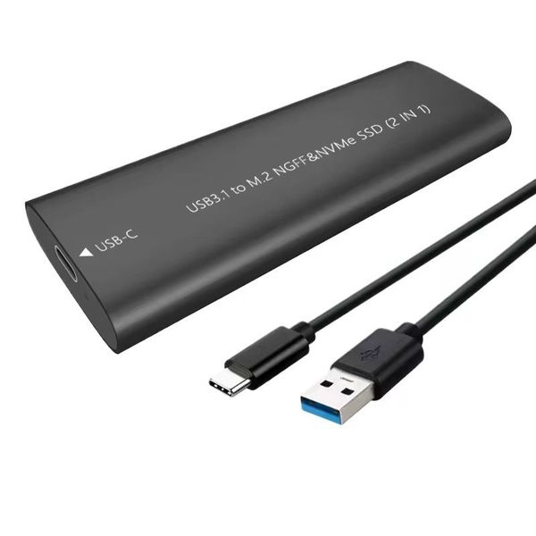 M.2 SSD TO USB 3.1 Enclosure- 2in1 (NVMe &amp; NGFF) External Case-10Gbps -(GC)