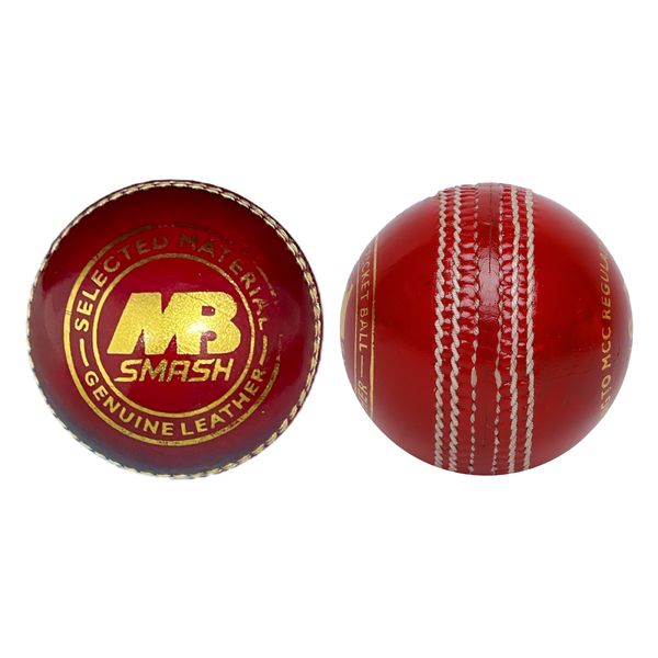 MB Malik Smash Red Cricket Ball - 135g