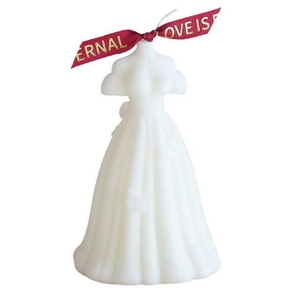 Sweet-style Simulated Wedding Dress Shaped Scented Candle