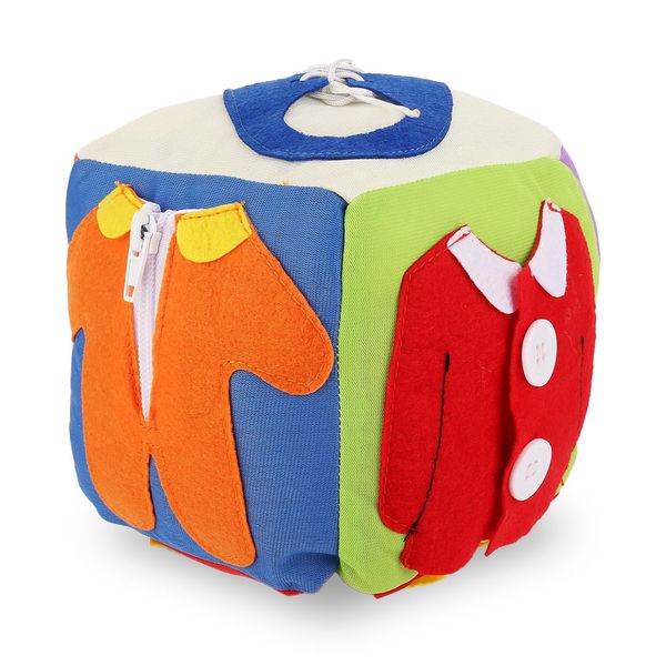Early Education and Development Montessori Learn to Dress Dice Sensory Toy