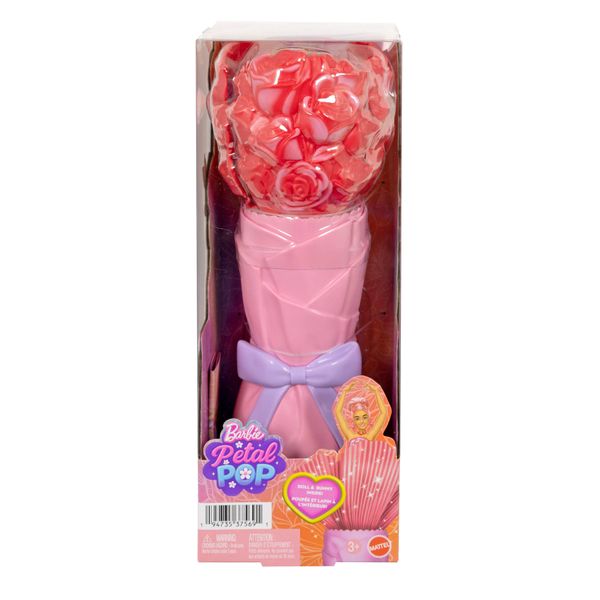 Barbie Petal Pop Scented Fashion Doll with Rose Dress